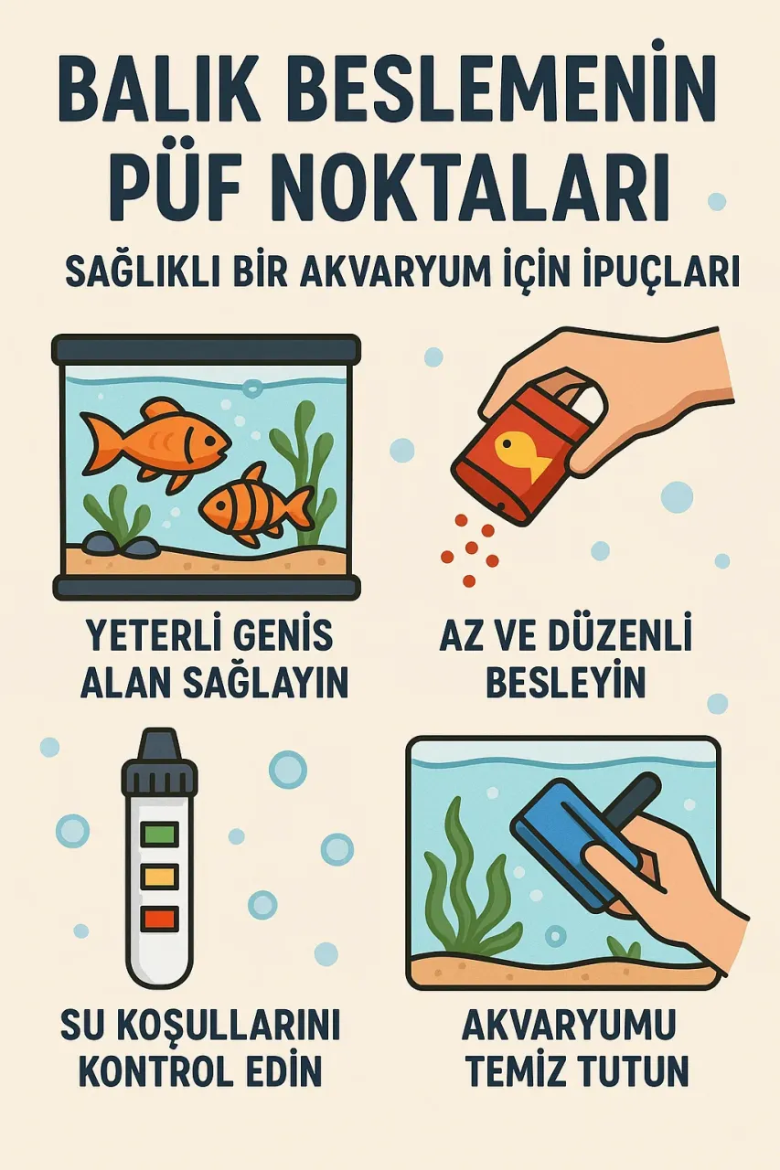Balık beslerken yapılan hatalardan kaçının! Sağlıklı ve temiz bir akvaryum için doğru yemleme yöntemlerini bu rehberde keşfedin.