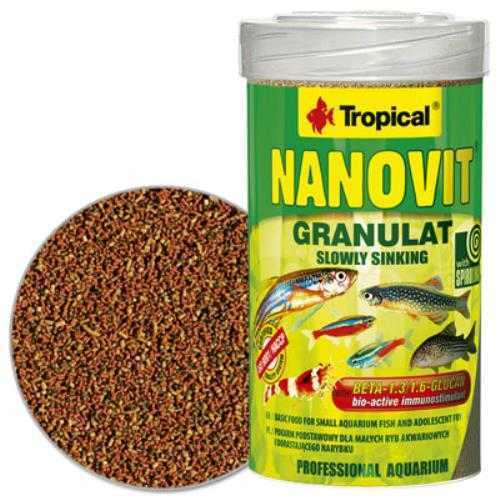 Tropical Nanovit Granulat 100Ml/70G Kutu Balık Yemi
