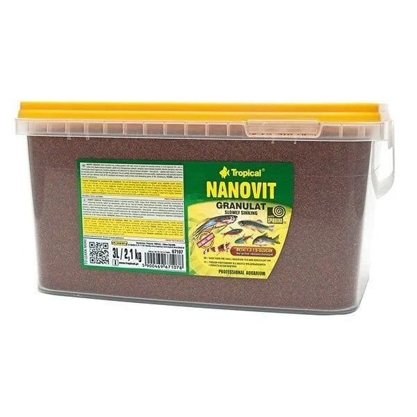Tropical Nanovit Granulat 3Lt/2,1Kg Kova Balık Yemi
