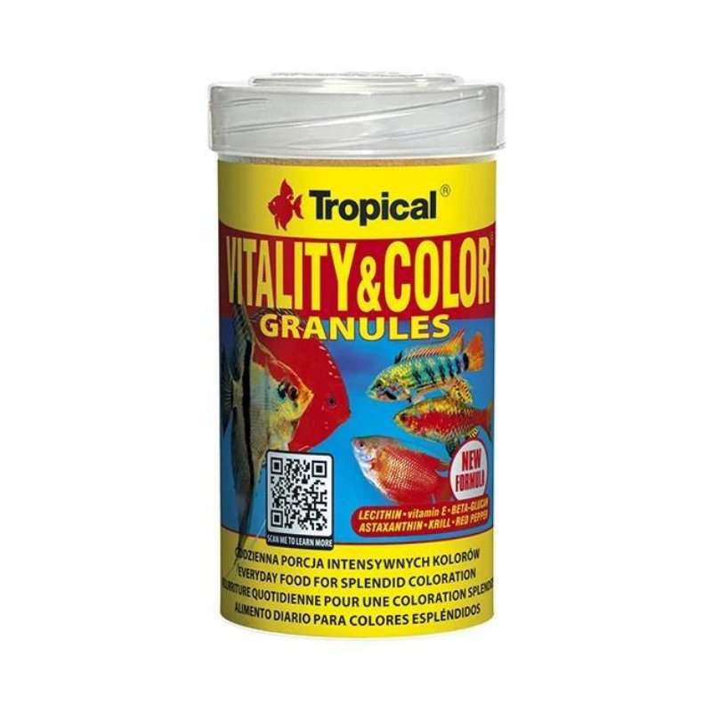 TROPİCAL VİTALİTY COLOUR GRANULES 100ML/55GR KUTU BALIK YEMİ