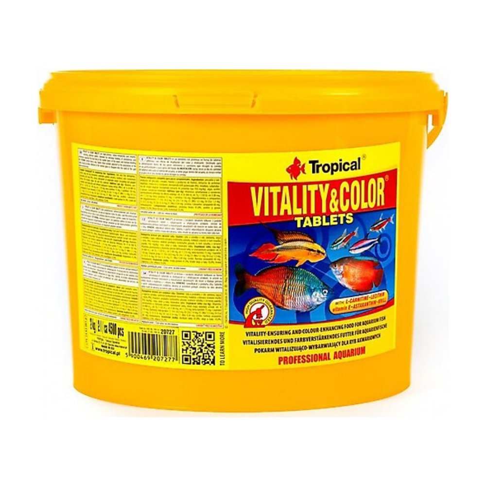 TROPİCAL VİTALİTY&COLOUR TABLETS 2 KG KOVA BALIK YEMİ