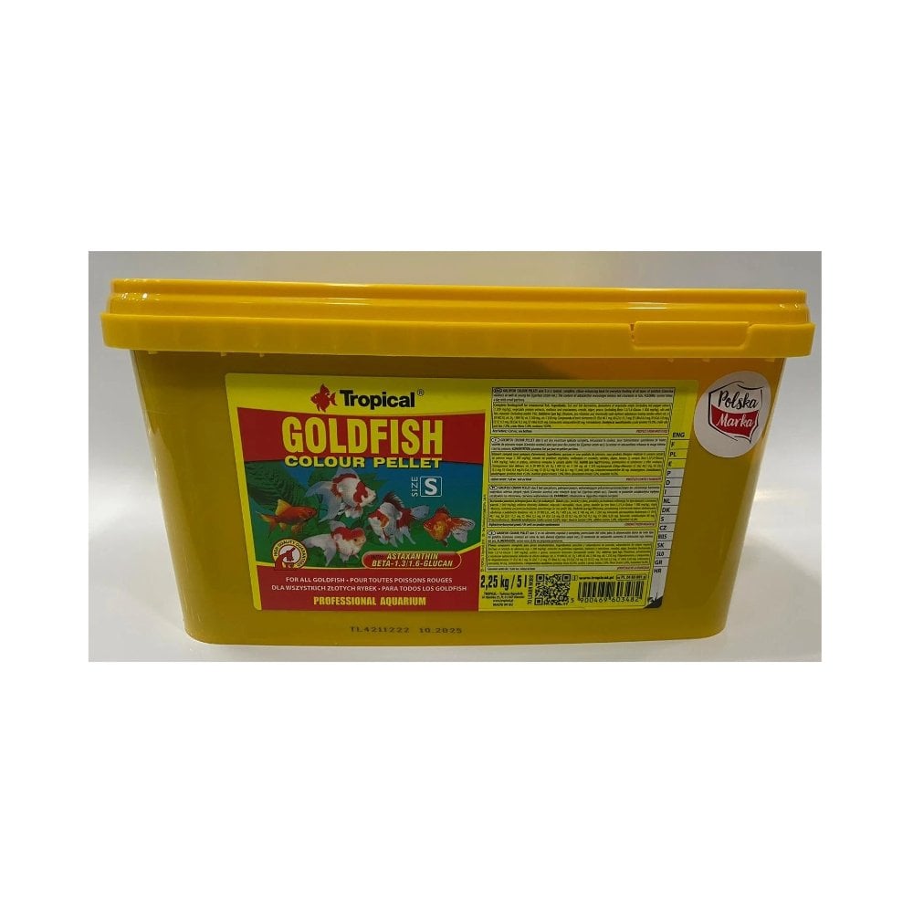 Tropical Goldfısh Colour Pellet Sıze S 5L/2,25 Kg Kova Balık Yemi