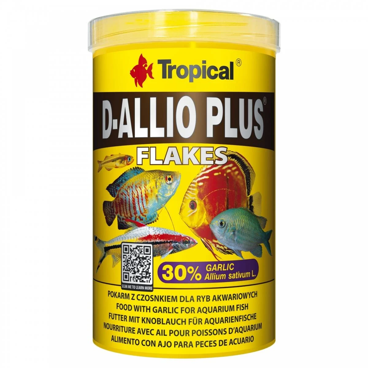 Tropical D-Allio Plus Flakes 1000Ml/200 Gr Kutu Balık Yemi