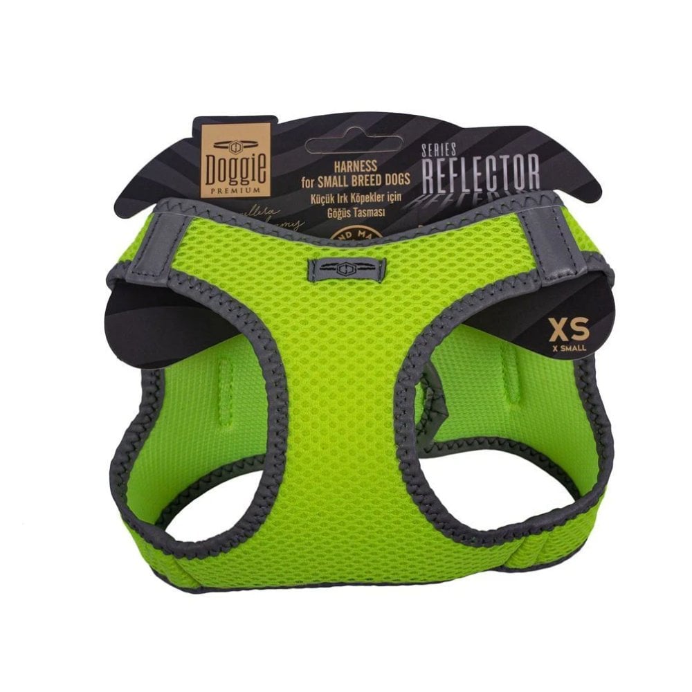 Reflektör Seri Küçük Irk Göğüs Tasması Sarı Xs 30-34 Cm