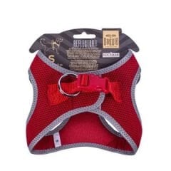 REFLEKTÖR SERİ KÜÇÜK IRK GÖĞÜS TASMASI KIRMIZI 2XS 26-30 CM