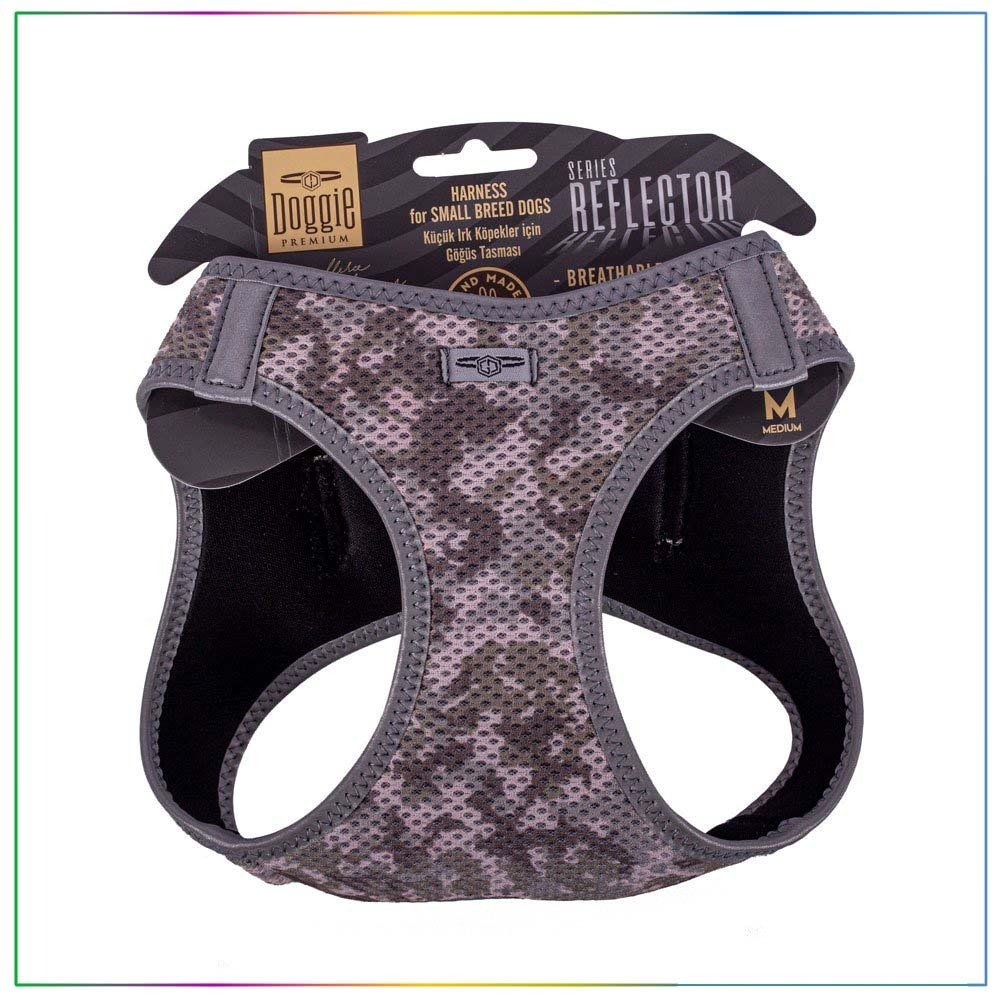 Reflektör Seri Küçük Irk Göğüs Tasması Kırmızı Xs 30-34 Cm