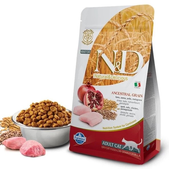 N&D Düşük Tahıllı Tavuk Nar Kedi Maması 10 Kg