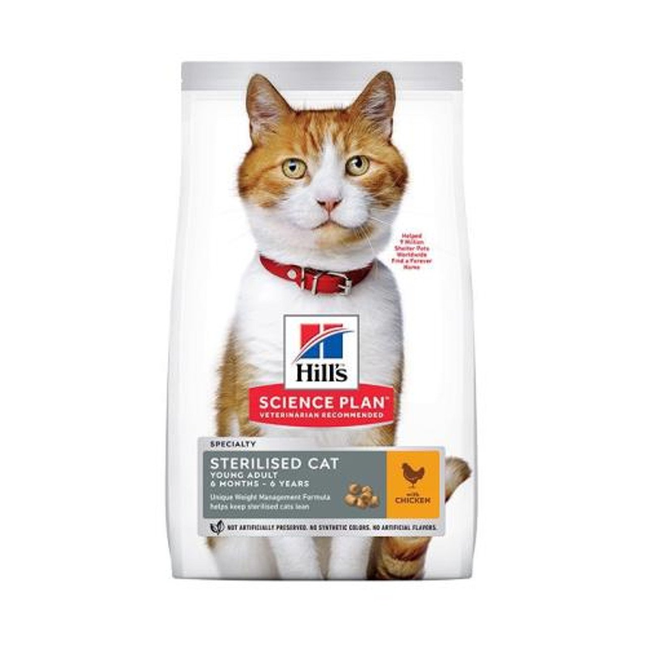 HİLLS YOUNG STERİLİSED TAVUKLU KISIR KEDİ MAMASI 3 KG