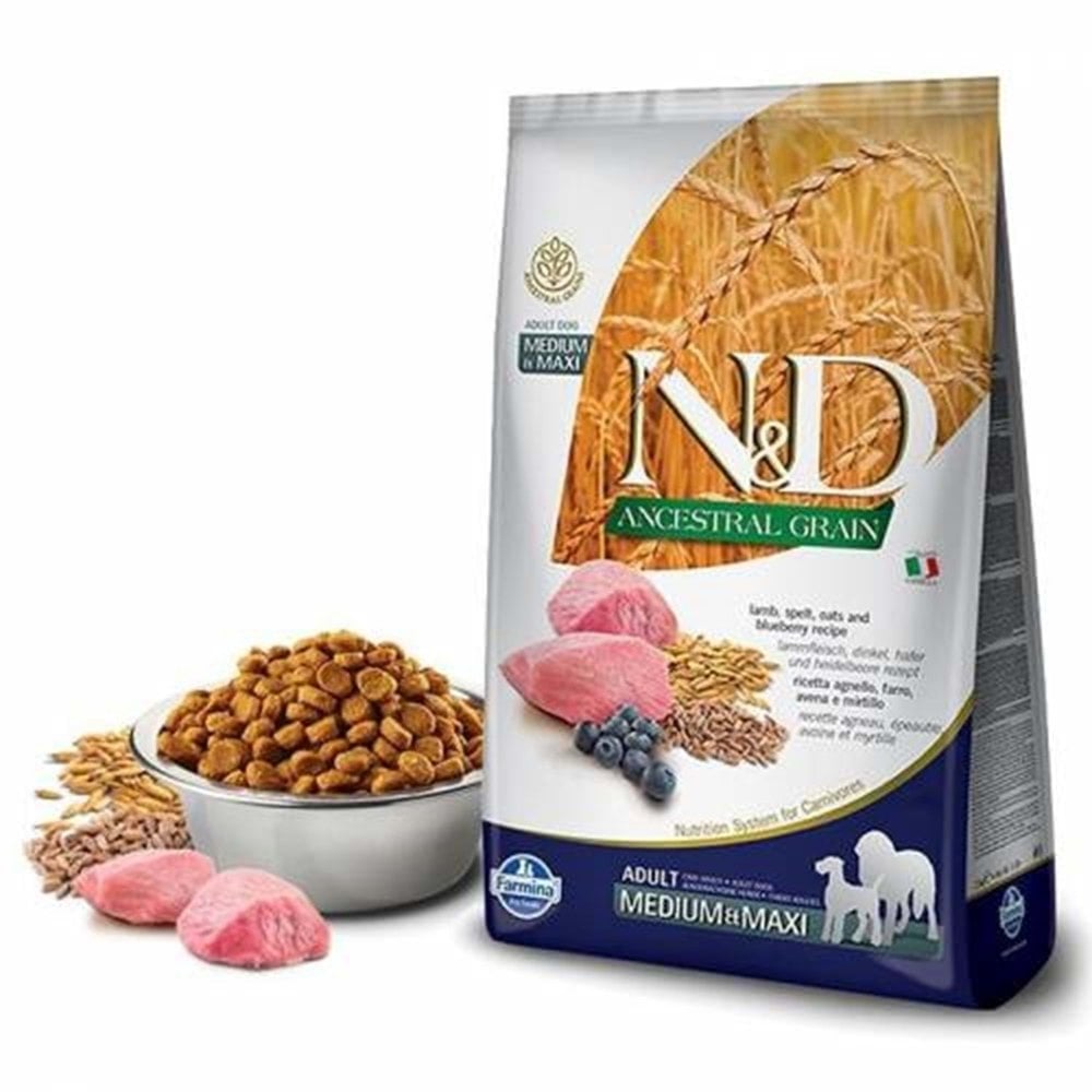 N&D Az Tahıllı Kuzulu Yavru Medium Maxi Köpek Maması 12 Kg