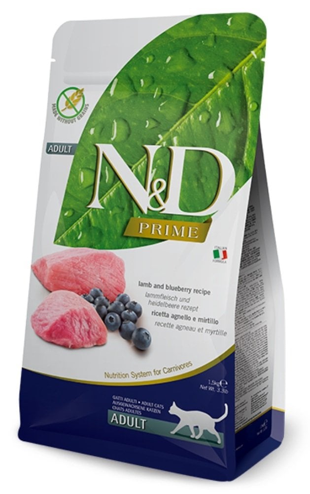 N&D Tahılsız Kuzu Ve Yaban Mersinli Kedi Maması 10 Kg