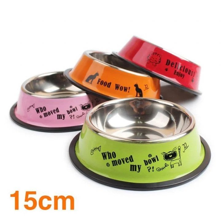 NUNBELL ÇELİK MAMA KABI RENKLİ 15CM