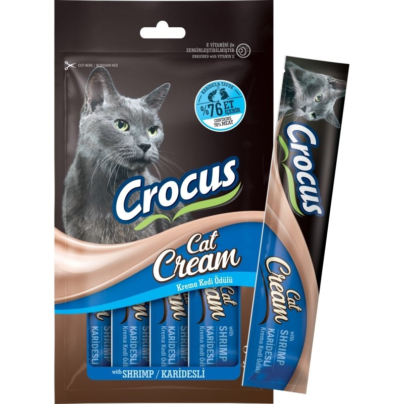 Crocus Karidesli Krema Kedi Ödülü 4*15 gr