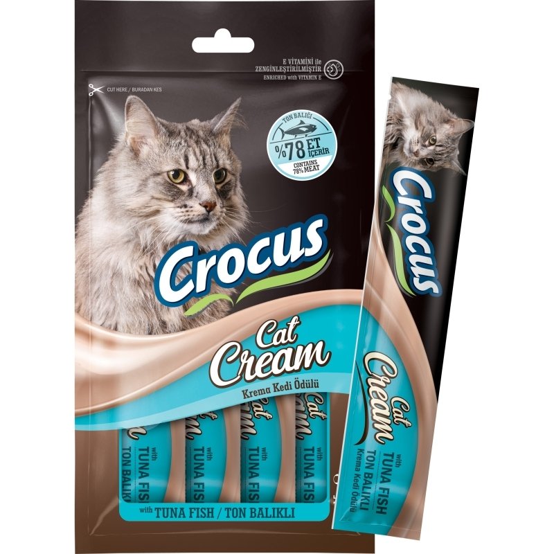 Crocus Ton Balıklı Krema Kedi Ödülü 4*15 gr