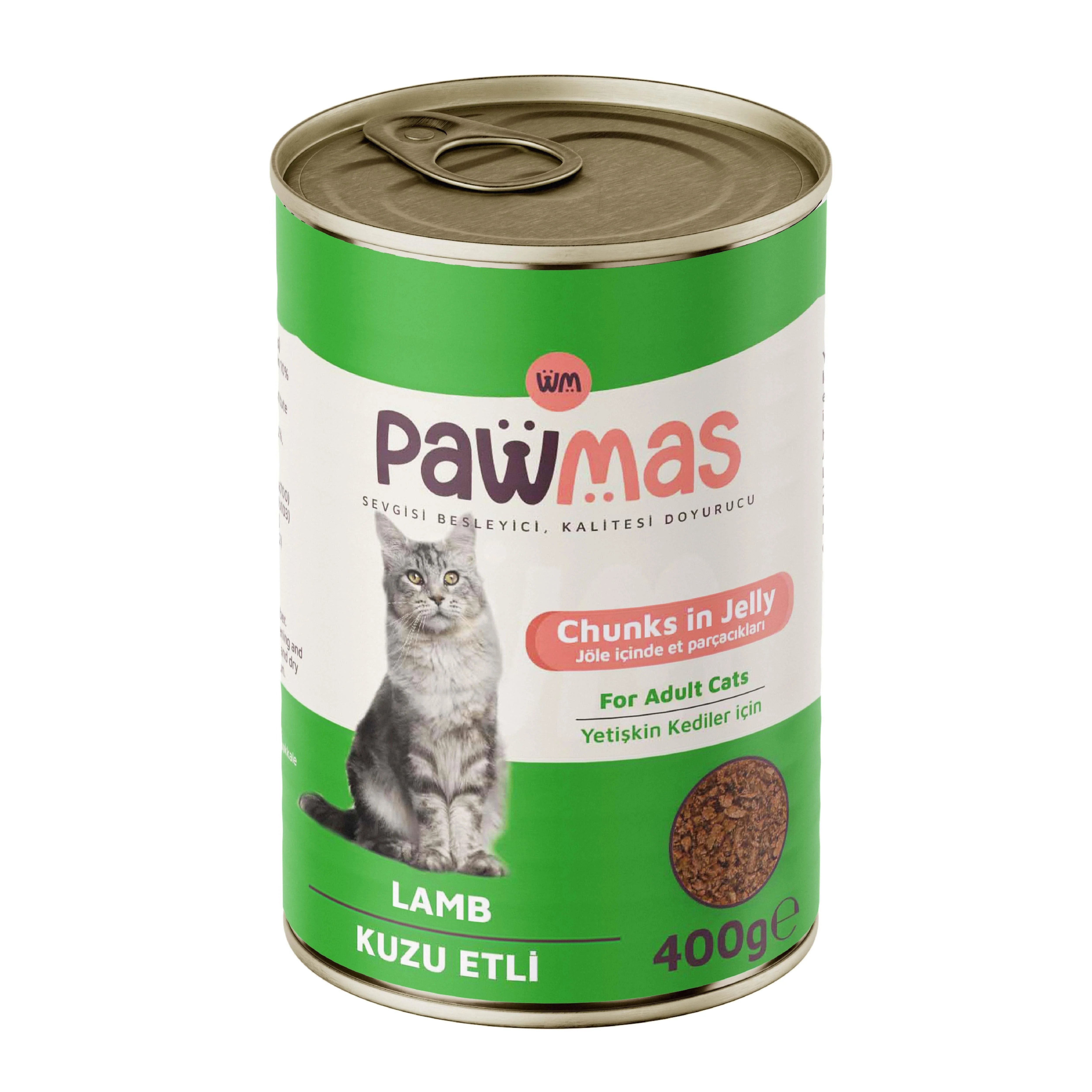 Pawmas Kuzu Etli Kedi Konservesi 400 gr