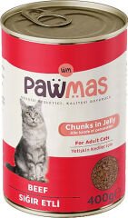 Pawmas Sığır Etli Kedi Konservesi 400 gr