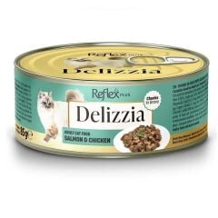 Reflex Delizzia Soslu Somon ve Tavuklu Kedi Konservesi 85 gr