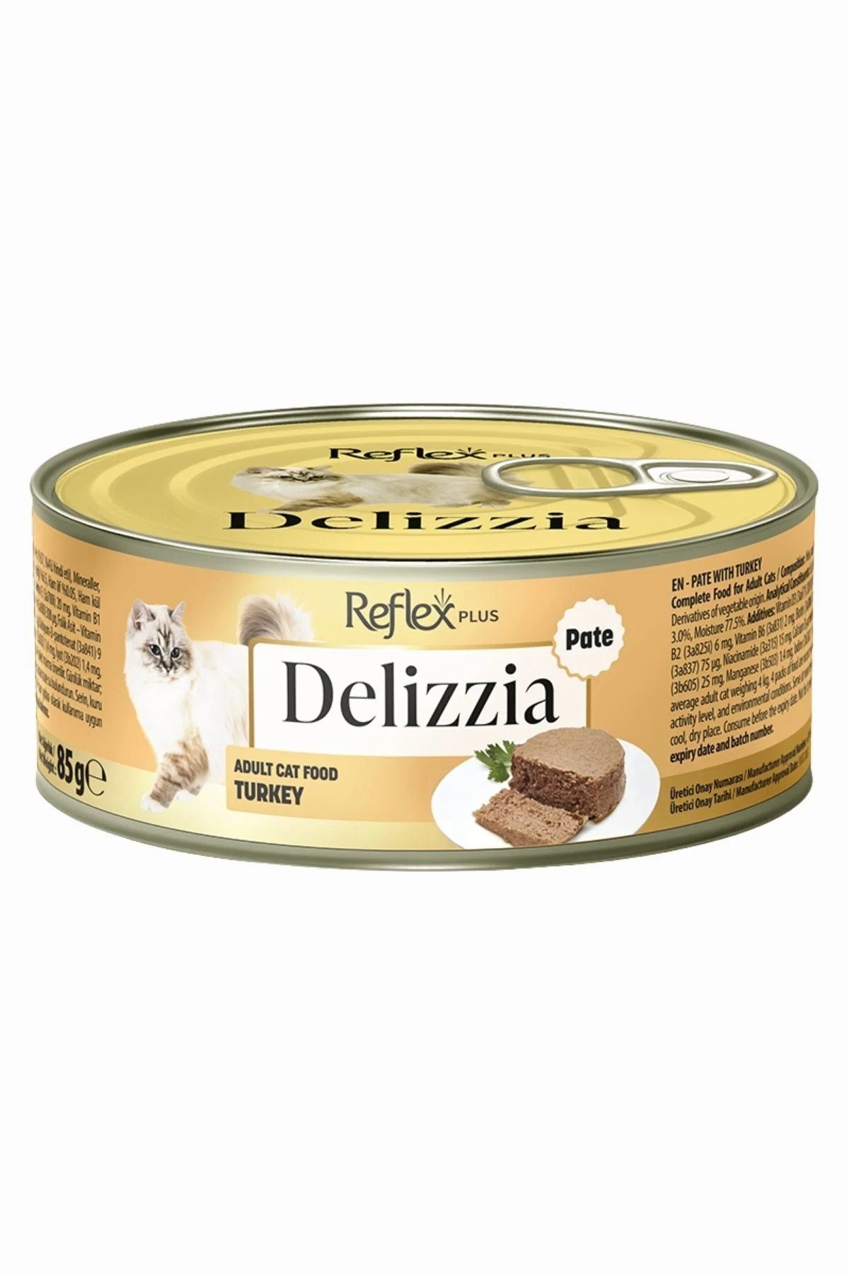 Reflex Delizzia Kıyılmış Hindili Kedi Konservesi 85 gr