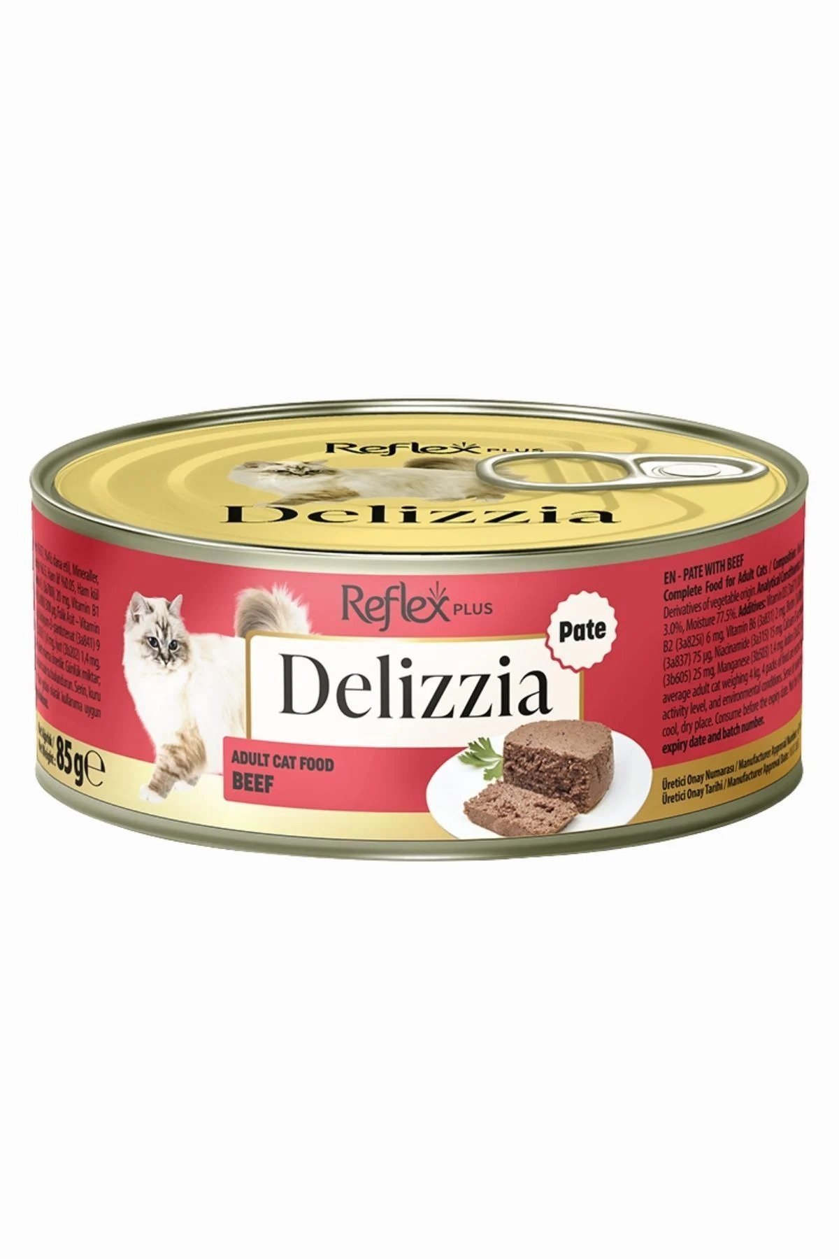 Reflex Delizzia Kıyılmış Dana Etli Kedi Konservesi 85 gr
