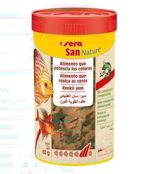 Sera San Nature - 250 Ml / 60 Gr. Kutu Balık Yemi