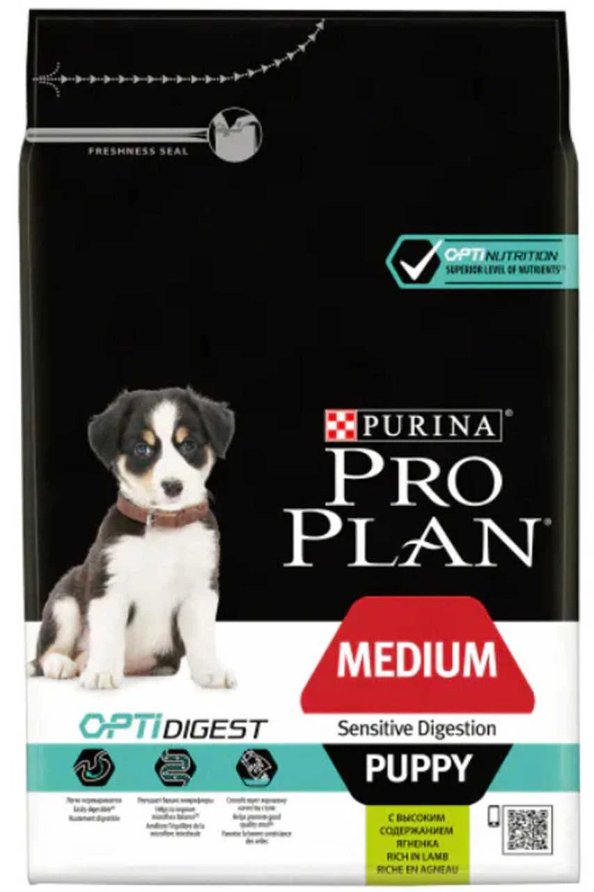PRO PLAN PUPPY MEDİUM SENSİTİVE DİGESTİON KUZULU VE PİRİNÇLİ ORTA IRK YAVRU KÖPEK MAMASI 3KG