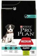 PRO PLAN PUPPY MEDİUM SENSİTİVE DİGESTİON KUZULU VE PİRİNÇLİ ORTA IRK YAVRU KÖPEK MAMASI 3KG