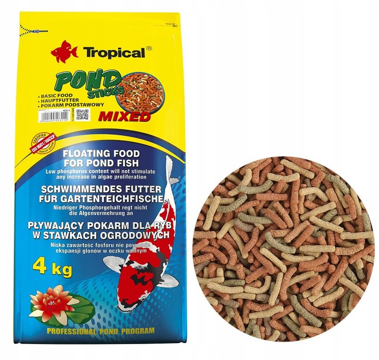 TROPİCAL POND STİCKS MİXED 4KG POŞET BALIK YEMİ