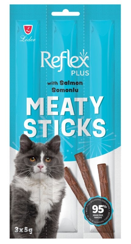 Reflex Plus Somonlu Çubuk Yetişkin Kedi Ödül 3*5G