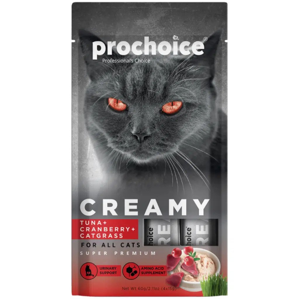 Prochoıce Creamy Tuna&Cranberry&Cat Grass 60G 4X15