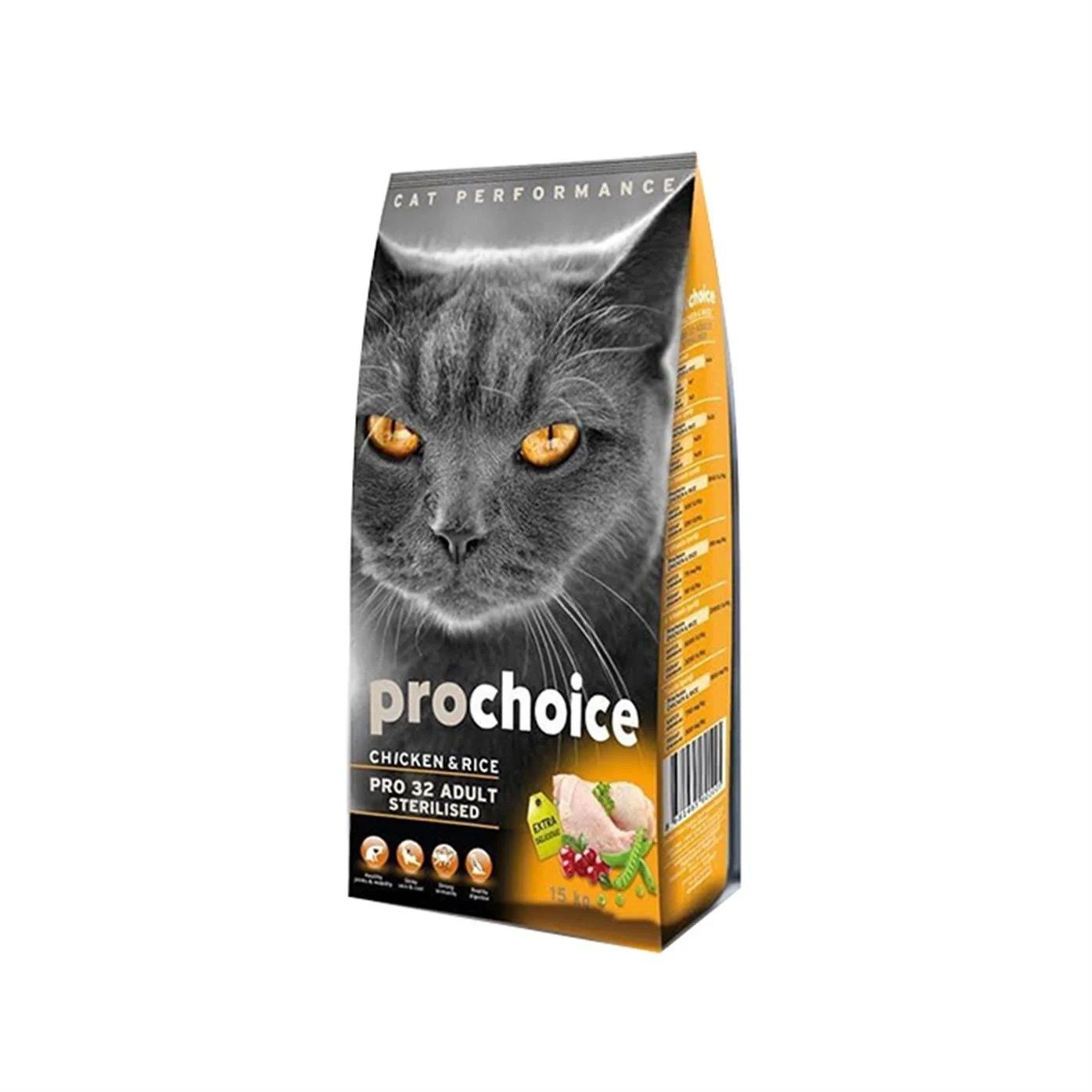 PROCHOİCE TAVUKLU PİRİÇLİ KISIR KEDİ MAMASI 15KG