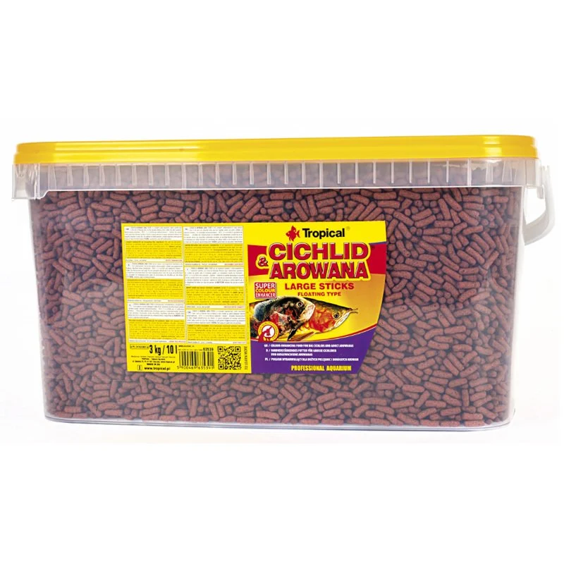 TROPİCAL CİCHLİD AROWANA LARGE STİCKS 3 KG KOVA BALIK YEMİ