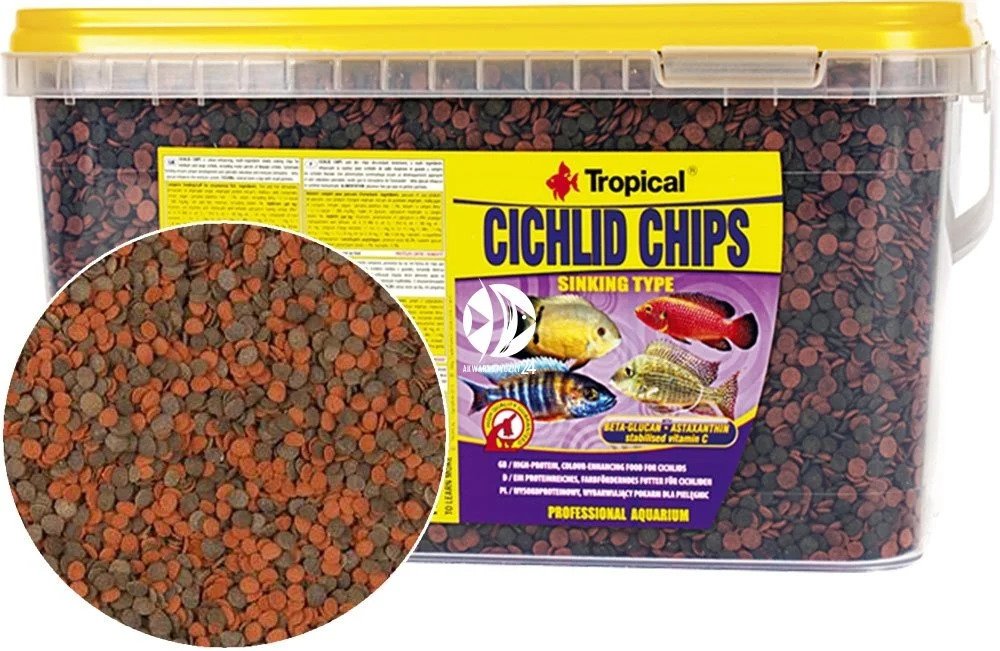 Tropical Cichlid Chips 5L/2,6Kg Kova Balık Yemi