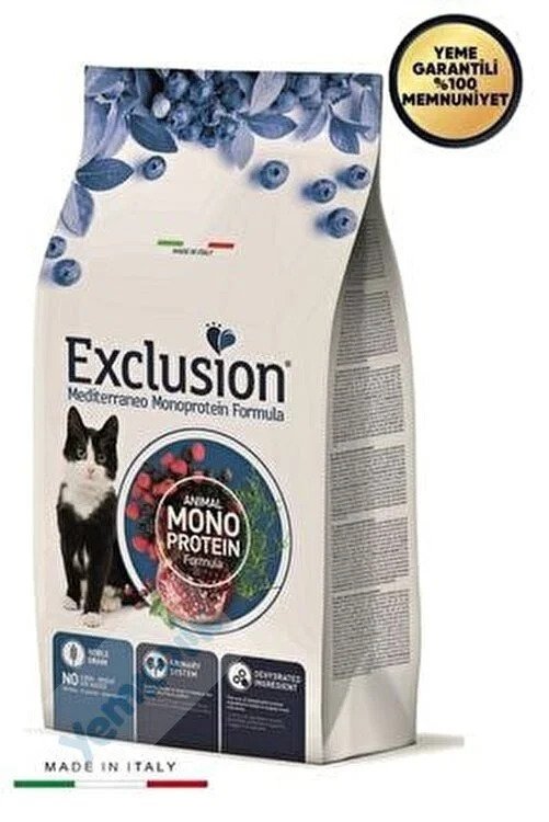 Exclusion Monoprotein Tavuklu Narlı ve Yaban Mersinli Düşük Tahıllı Yavru Kedi Maması Orjinal Pketten Bölme 1 kg