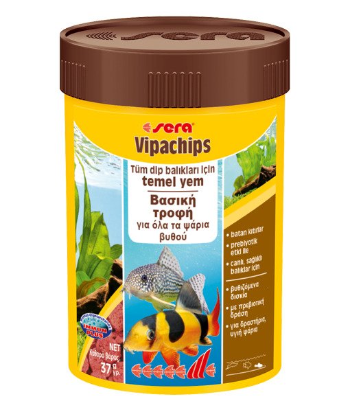 Sera Vipachips Tablet - 100 Ml / 37 Gr. Kutu Balık Yemi