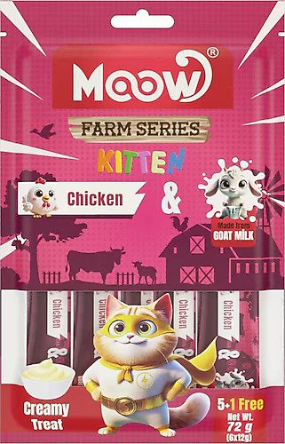 Moow Tavuklu Keçi Sütlü 12gr*6 lı Kedi Ödülü