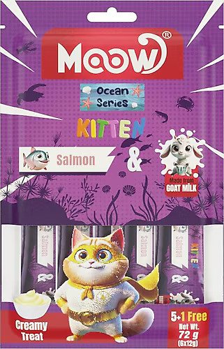 Moow Somonlu Keçi Sütlü 12gr*6 lı Kedi Ödülü