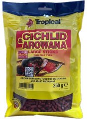 TROPİCAL CİCHLİD&AROWANA LARGE STİCKS 250 GR KUTU BALIK YEMİ