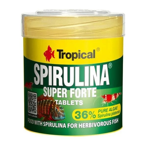 TROPİCAL SUPER SPİRULİNA FORTE TABLETS 50ML/36GR KUTU BALIK YEMİ