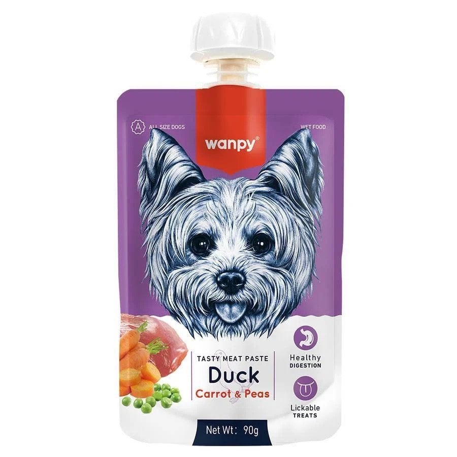 WANPY TAZE ET EZMESİ ÖRDEKLİ&HAVUÇLU 90 GR KÖPEK ÖDÜLÜ