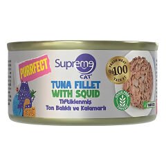 Suprme W Cat Premium Konserve - Tiftiklenmiş Ton Ve Kalamar 70 Gr