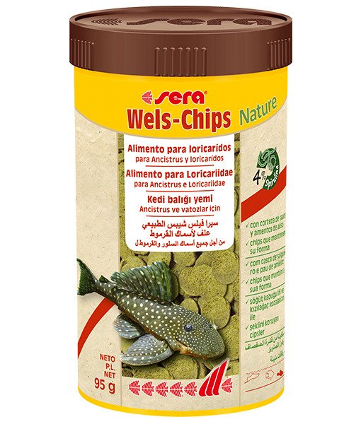 Sera Wels chips Nature - 250 Ml Kutu Balık Yemi