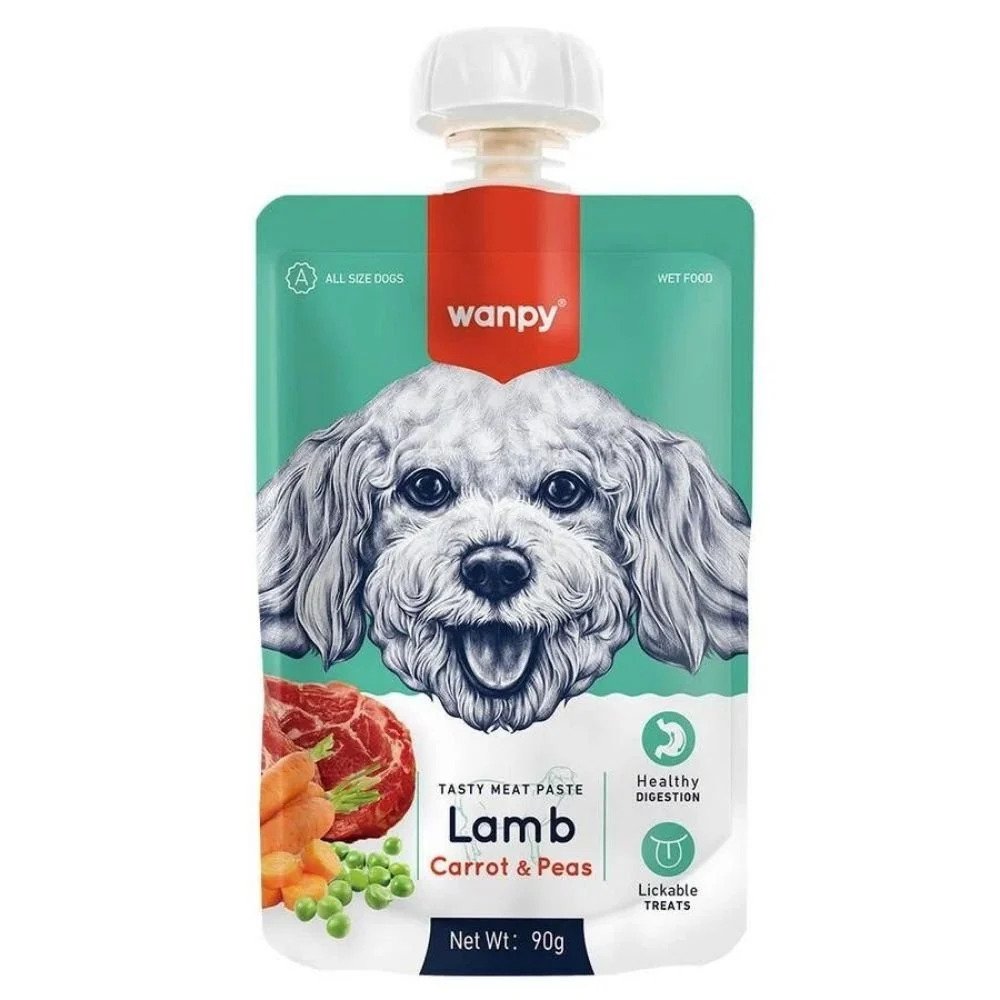 WANPY TAZE ET EZMESİ KUZULU&HAVUÇLU  90 GR KÖPEK ÖDÜLÜ
