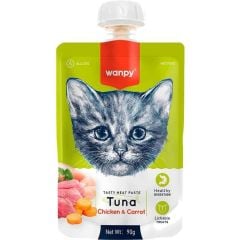 Wanpy Taze Et Ezmesi Ton Balıklı&Tavuklu 90 Gr Kedi Ödülü