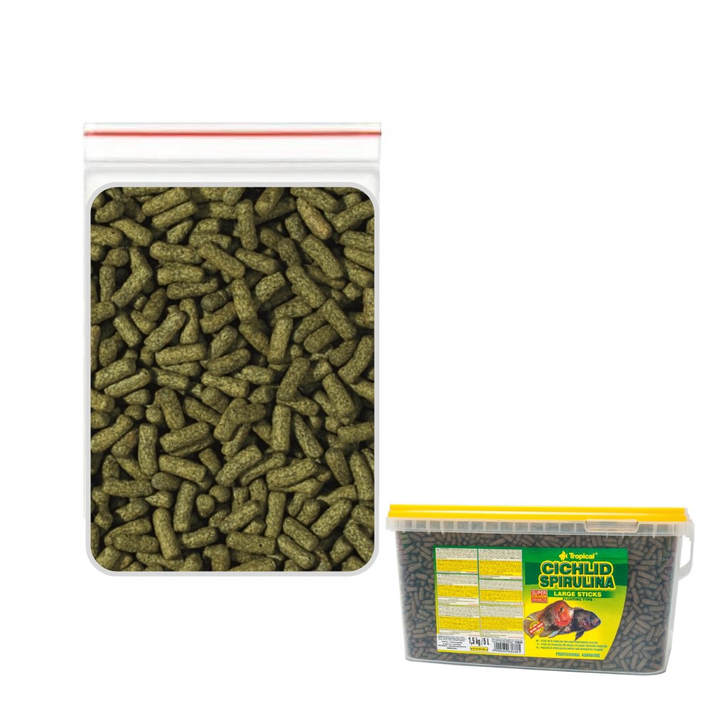 TROPİCAL CİCHLİD SPİRULİNA LARGE STİCKS 100 GR BALIK YEMİ (AÇIK)
