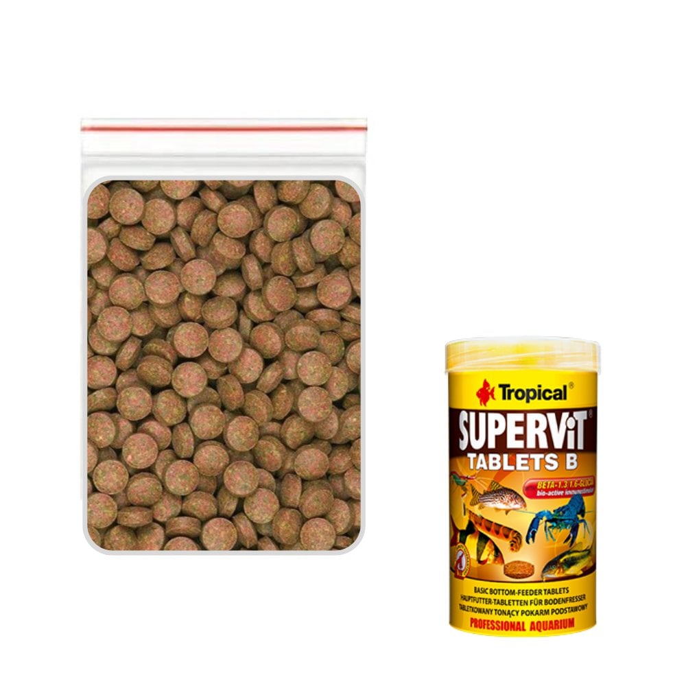 TROPİCAL SUPERVİT B TABLET YEM 100 ADET BALIK YEMİ (AÇIK)