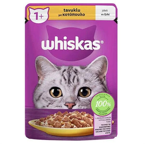Whiskas Tavuklu Jöleli Yaş Mama 85Gr
