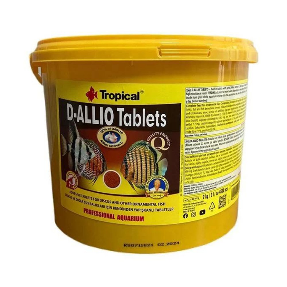 Tropical D-Allio Plus 2Kg Kova Tablet Balık Yemi