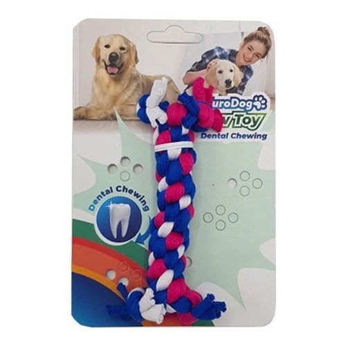 EURODOG DİŞ KŞAIMA İPİ (MAVİ-KIRMIZI-BEYAZ) 10 CM