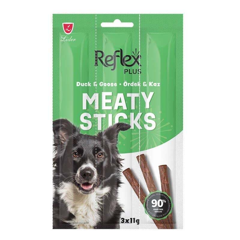 Reflex Plus Öredek Ve Kaz Etli Çubuk Yetişkin Köpek Ödül Maması 3*11G