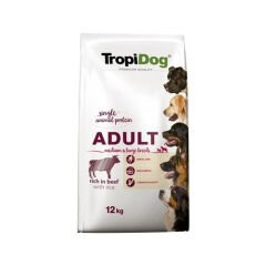 Tropidog Adult M&L Beef&Rıce 12 Kg Köpek Maması