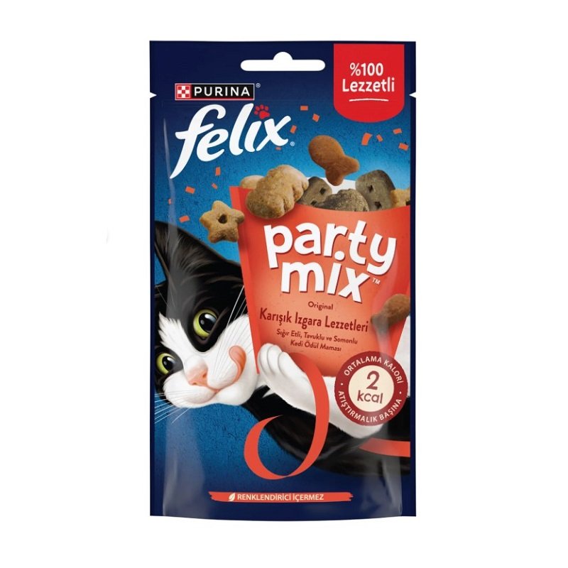Felix Party Mix Izgara Lezzetleri 60 gr Kedi Yaş maması
